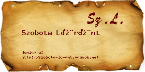 Szobota Lóránt névjegykártya