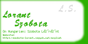 lorant szobota business card